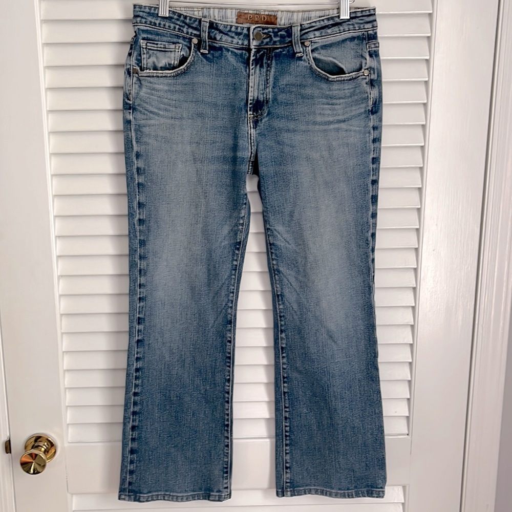 Mens Paige Jeans Stone Canyon Bootcut 33 Short Pookie & Jett core